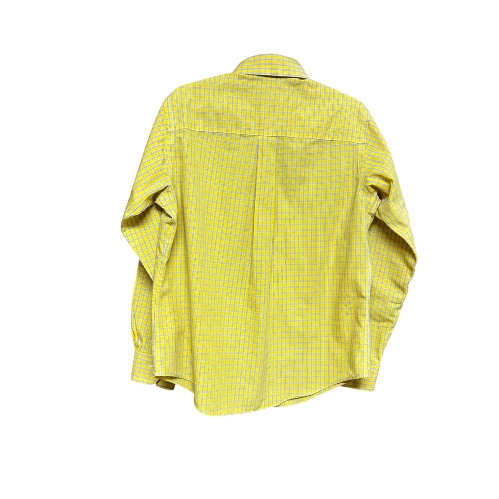Brooks Brothers Fleece Boys Yellow Plaid Non-Iron Cotton Button Down Shirt Small - Picture 6 of 6